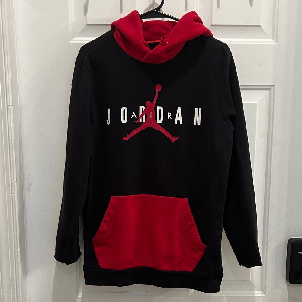 Jordan Black Hoodie with Red Details